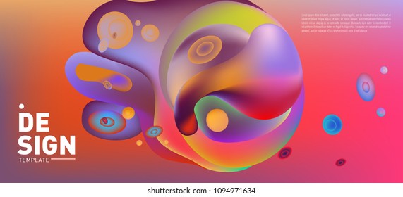 Modern colorful flow poster. Wave Liquid shape in colorful background. Art design for your design project. Vector illustration EPS10