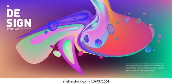 Modern colorful flow poster. Wave Liquid shape in colorful background. Art design for your design project. Vector illustration EPS10