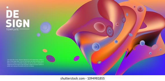 Modern colorful flow poster. Wave Liquid shape in colorful background. Art design for your design project. Vector illustration EPS10