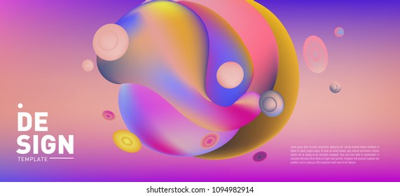 Modern colorful flow poster. Wave Liquid shape in colorful background. Art design for your design project. Vector illustration EPS10