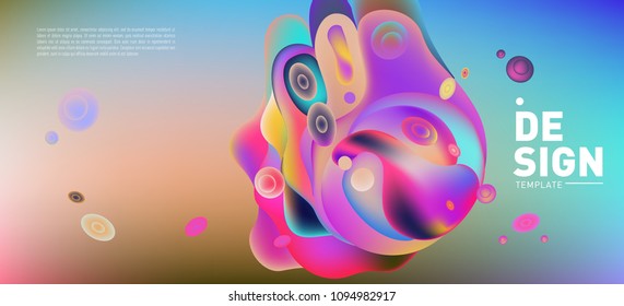 Modern colorful flow poster. Wave Liquid shape in colorful background. Art design for your design project. Vector illustration EPS10