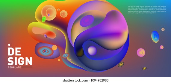 Modern colorful flow poster. Wave Liquid shape in colorful background. Art design for your design project. Vector illustration EPS10
