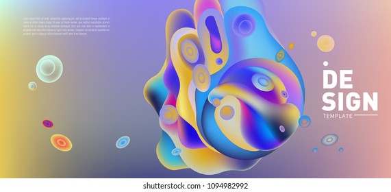 Modern colorful flow poster. Wave Liquid shape in colorful background. Art design for your design project. Vector illustration EPS10