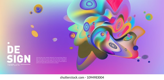 Modern colorful flow poster. Wave Liquid shape in colorful background. Art design for your design project. Vector illustration EPS10