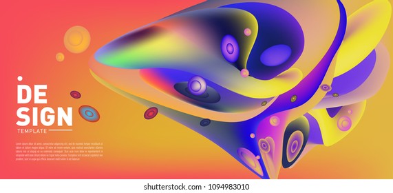Modern colorful flow poster. Wave Liquid shape in colorful background. Art design for your design project. Vector illustration EPS10
