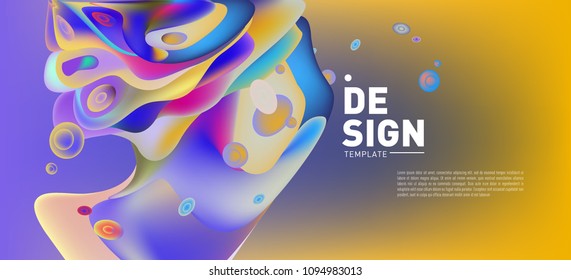 Modern colorful flow poster. Wave Liquid shape in colorful background. Art design for your design project. Vector illustration EPS10