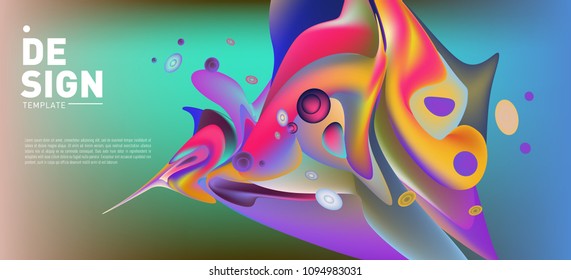Modern colorful flow poster. Wave Liquid shape in colorful background. Art design for your design project. Vector illustration EPS10