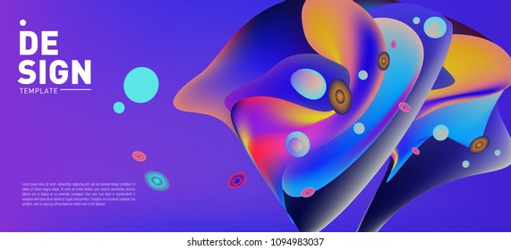 Modern colorful flow poster. Wave Liquid shape in colorful background. Art design for your design project. Vector illustration EPS10