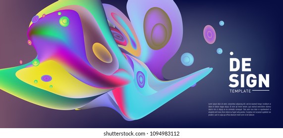 Modern colorful flow poster. Wave Liquid shape in colorful background. Art design for your design project. Vector illustration EPS10