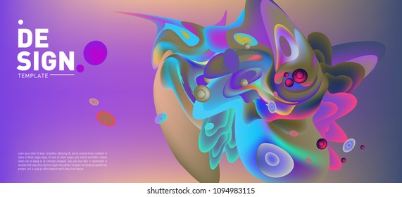 Modern colorful flow poster. Wave Liquid shape in colorful background. Art design for your design project. Vector illustration EPS10
