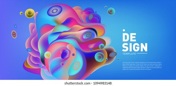 Modern colorful flow poster. Wave Liquid shape in colorful background. Art design for your design project. Vector illustration EPS10