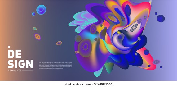 Modern colorful flow poster. Wave Liquid shape in colorful background. Art design for your design project. Vector illustration EPS10