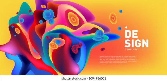 Modern colorful flow poster. Wave Liquid shape in colorful background. Art design for your design project. Vector illustration EPS10