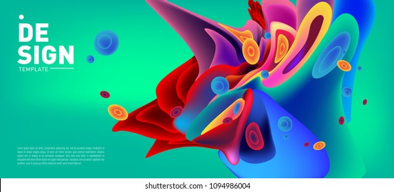Modern colorful flow poster. Wave Liquid shape in colorful background. Art design for your design project. Vector illustration EPS10