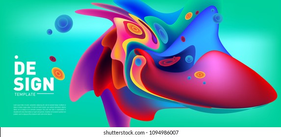 Modern colorful flow poster. Wave Liquid shape in colorful background. Art design for your design project. Vector illustration EPS10
