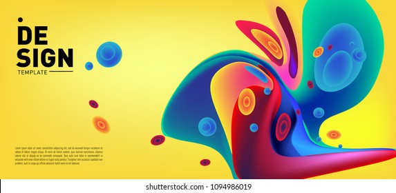 Modern colorful flow poster. Wave Liquid shape in colorful background. Art design for your design project. Vector illustration EPS10