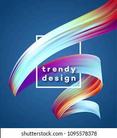 Modern colorful flow poster. Wave Liquid shape in blue color background. Art design for your project. Vector illustration EPS10