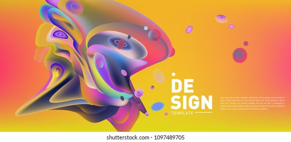 Modern colorful flow poster. Wave Liquid shape in colorful background. Art design for your design project. Vector illustration EPS10
