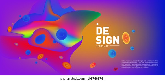 Modern colorful flow poster. Wave Liquid shape in colorful background. Art design for your design project. Vector illustration EPS10