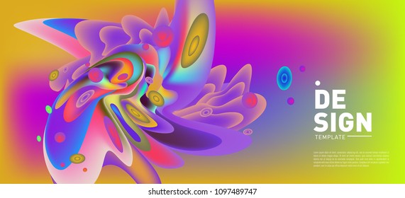 Modern colorful flow poster. Wave Liquid shape in colorful background. Art design for your design project. Vector illustration EPS10