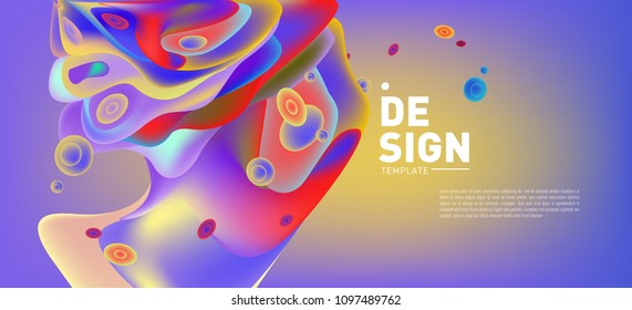 Modern colorful flow poster. Wave Liquid shape in colorful background. Art design for your design project. Vector illustration EPS10