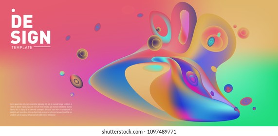 Modern colorful flow poster. Wave Liquid shape in colorful background. Art design for your design project. Vector illustration EPS10