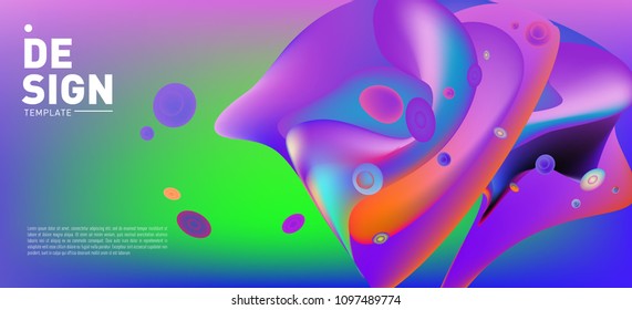 Modern colorful flow poster. Wave Liquid shape in colorful background. Art design for your design project. Vector illustration EPS10