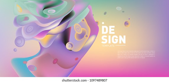 Modern colorful flow poster. Wave Liquid shape in colorful background. Art design for your design project. Vector illustration EPS10