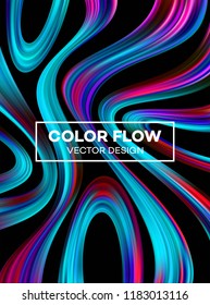 Modern colorful flow poster. Wave Liquid shape in blue color background. Art design for your design project. Vector illustration Modern colorful flow poster. Wave Liquid shape in blue color background. Art design for your design project. Vector illustration
