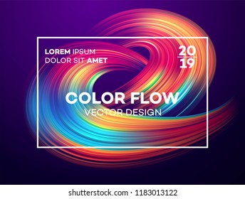 Modern colorful flow poster. Wave Liquid shape in blue color background. Art design for your design project. Vector illustration Modern colorful flow poster. Wave Liquid shape in blue color background. Art design for your design project. Vector illustration