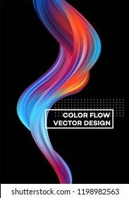 Modern colorful flow poster. Wave Liquid shape color background. Art design for your design project. Vector illustration EPS10