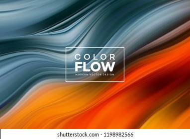 Modern colorful flow poster. Wave Liquid shape color background. Art design for your design project. Vector illustration EPS10