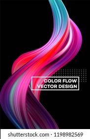 Modern colorful flow poster. Wave Liquid shape color background. Art design for your design project. Vector illustration EPS10