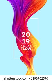 Modern colorful flow poster. Wave Liquid shape color background. Art design for your design project. Vector illustration EPS10