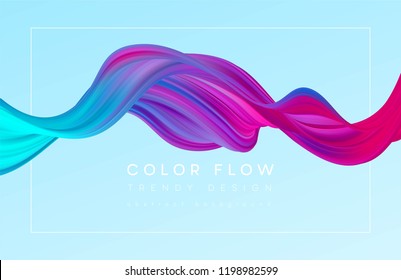 Modern colorful flow poster. Wave Liquid shape color background. Art design for your design project. Vector illustration EPS10