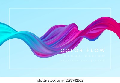 Modern colorful flow poster. Wave Liquid shape color background. Art design for your design project. Vector illustration EPS10