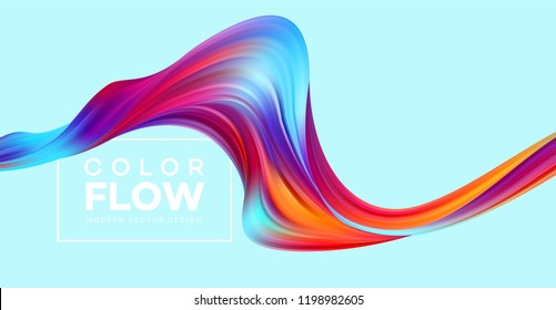 Modern colorful flow poster. Wave Liquid shape color background. Art design for your design project. Vector illustration EPS10