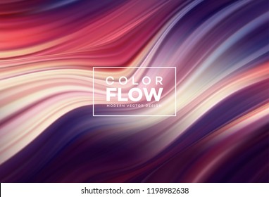 Modern colorful flow poster. Wave Liquid shape color background. Art design for your design project. Vector illustration EPS10