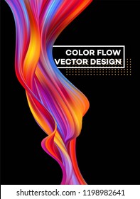 Modern colorful flow poster. Wave Liquid shape color background. Art design for your design project. Vector illustration EPS10