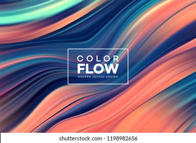 Modern colorful flow poster. Wave Liquid shape color background. Art design for your design project. Vector illustration EPS10