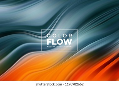 Modern colorful flow poster. Wave Liquid shape color background. Art design for your design project. Vector illustration EPS10