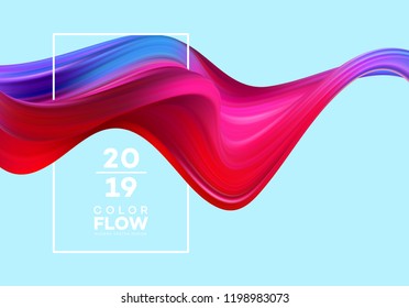 Modern colorful flow poster. Wave Liquid shape color background. Art design for your design project. Vector illustration EPS10