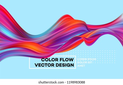 Modern colorful flow poster. Wave Liquid shape color background. Art design for your design project. Vector illustration EPS10