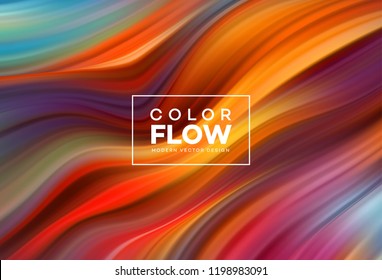 Modern colorful flow poster. Wave Liquid shape color background. Art design for your design project. Vector illustration EPS10