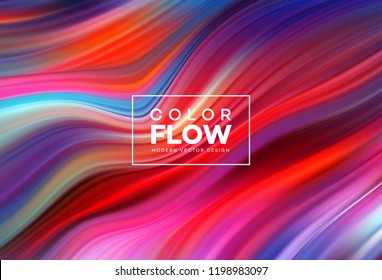 Modern colorful flow poster. Wave Liquid shape color background. Art design for your design project. Vector illustration EPS10