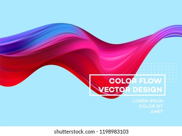 Modern colorful flow poster. Wave Liquid shape color background. Art design for your design project. Vector illustration EPS10