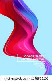 Modern colorful flow poster. Wave Liquid shape color background. Art design for your design project. Vector illustration EPS10