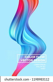 Modern colorful flow poster. Wave Liquid shape color background. Art design for your design project. Vector illustration EPS10