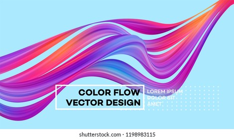 Modern colorful flow poster. Wave Liquid shape color background. Art design for your design project. Vector illustration EPS10