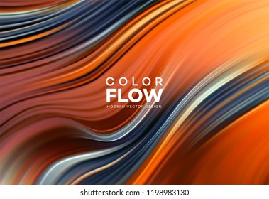 Modern colorful flow poster. Wave Liquid shape color background. Art design for your design project. Vector illustration EPS10